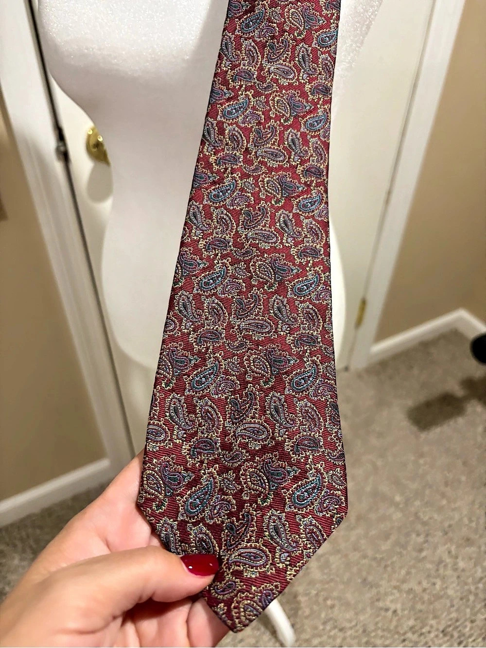 Polo by Ralph Lauren Paisley Tie in Red & Blue Like New